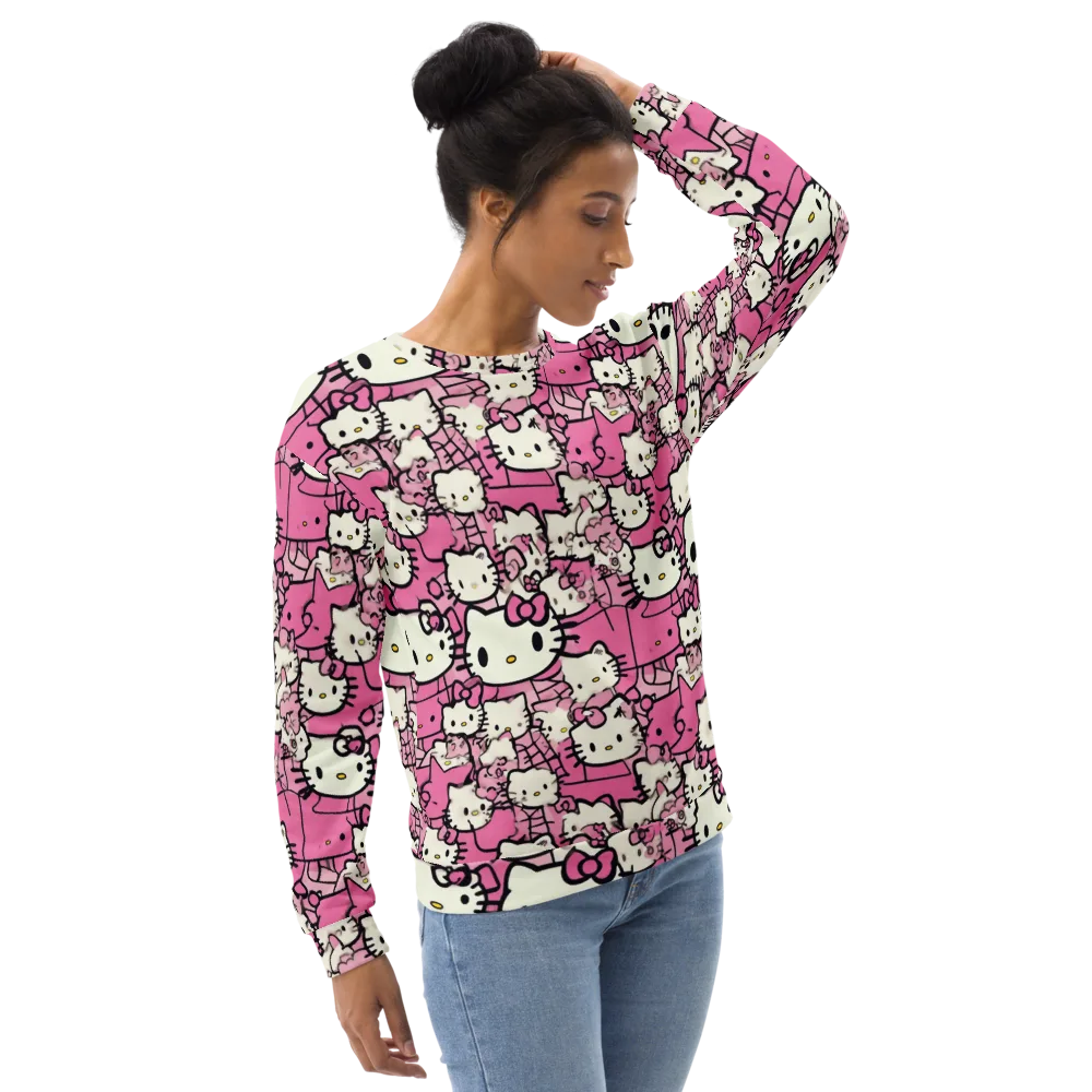 Pink Bow Parade on Sweatshirt — Right Front