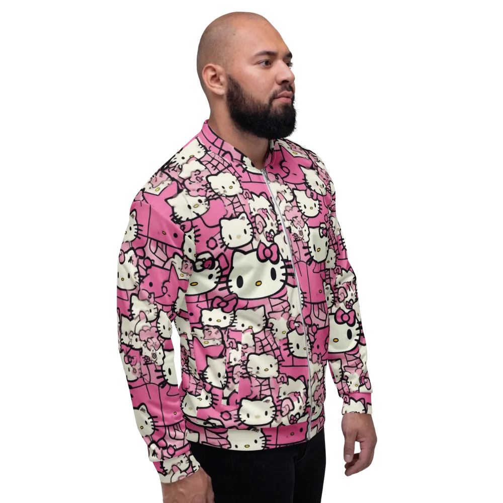 Pink Bow Parade on Bomber Jacket — Right