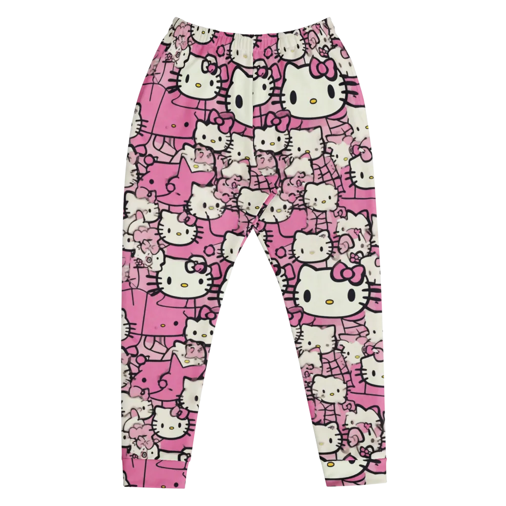 Pink Bow Parade on Men's Joggers — Front