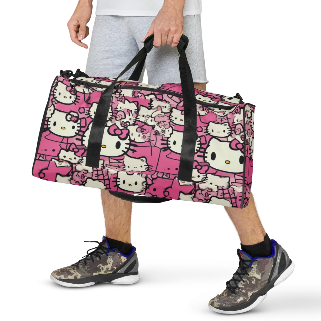 Pink Bow Parade on Duffle Bag — Front