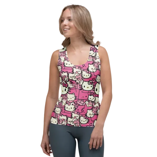 Pink Bow Parade on a Women's Tank Top