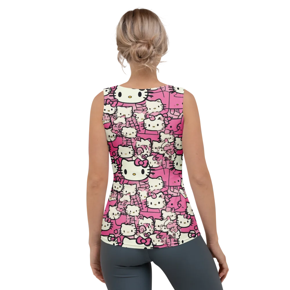 Pink Bow Parade on Women's Tank Top — Back