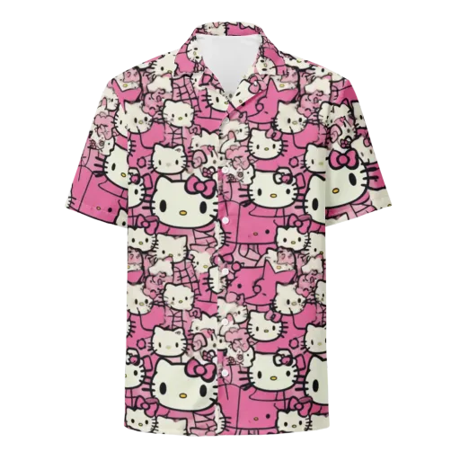 Pink Bow Parade on a Button Shirt