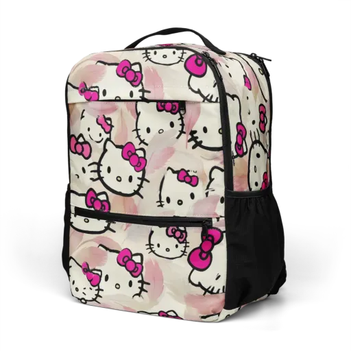 Kawaii Feather Parade on a Utility Backpack
