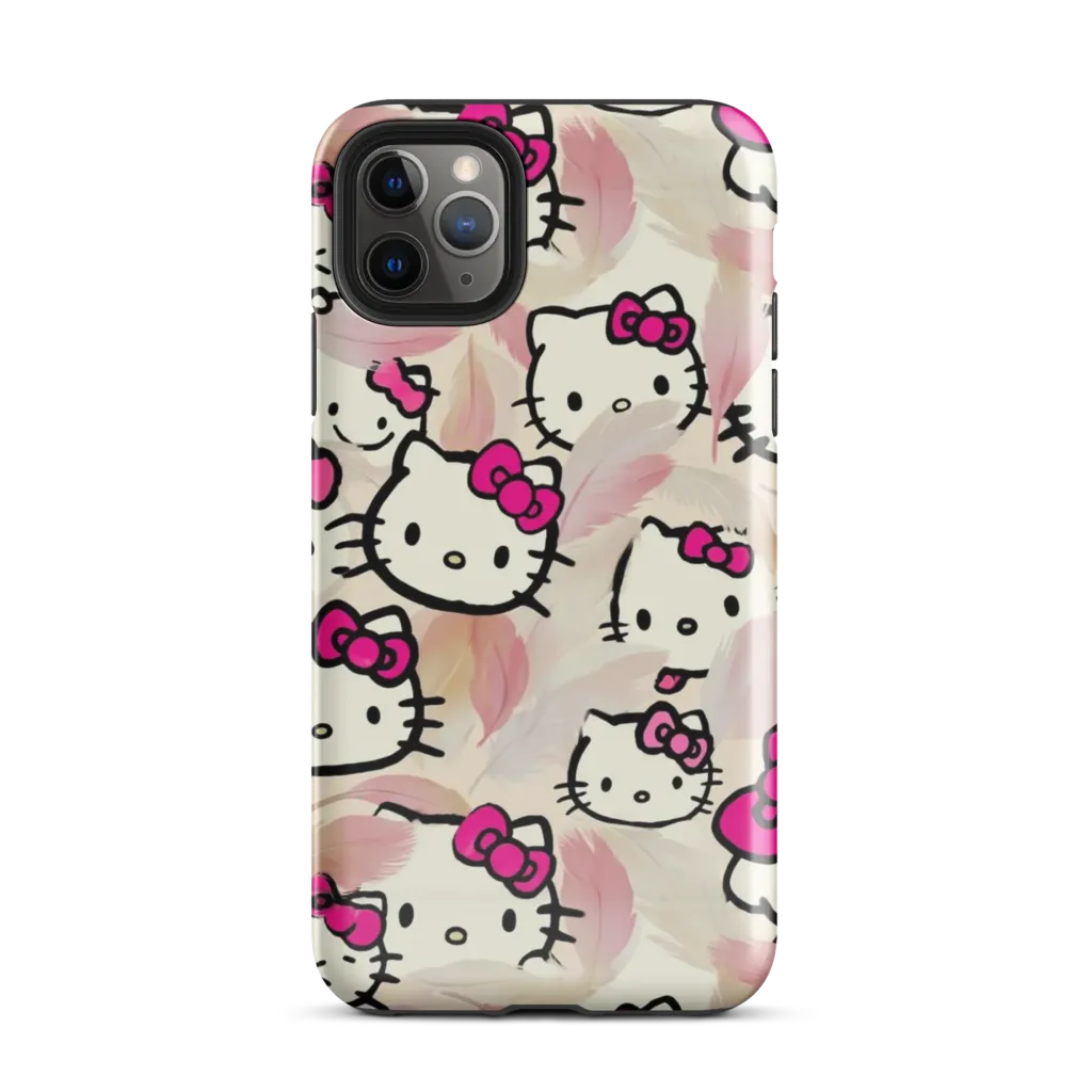 Kawaii Feather Parade on Tough Case for iPhone® — Front