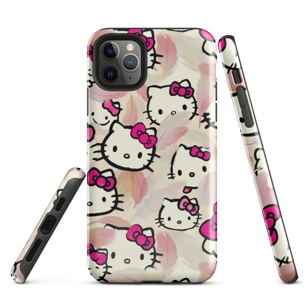 Kawaii Feather Parade on Tough Case for iPhone® — Front