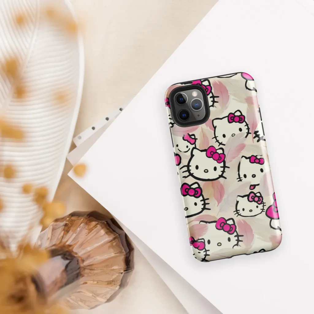 Kawaii Feather Parade on Tough Case for iPhone® — Front
