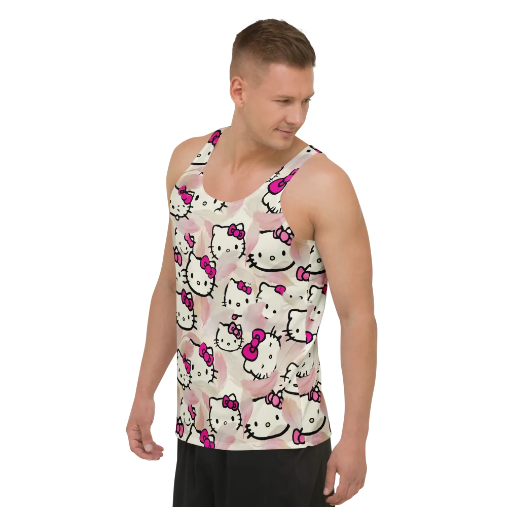 Kawaii Feather Parade on Men's Tank Top — Left Front