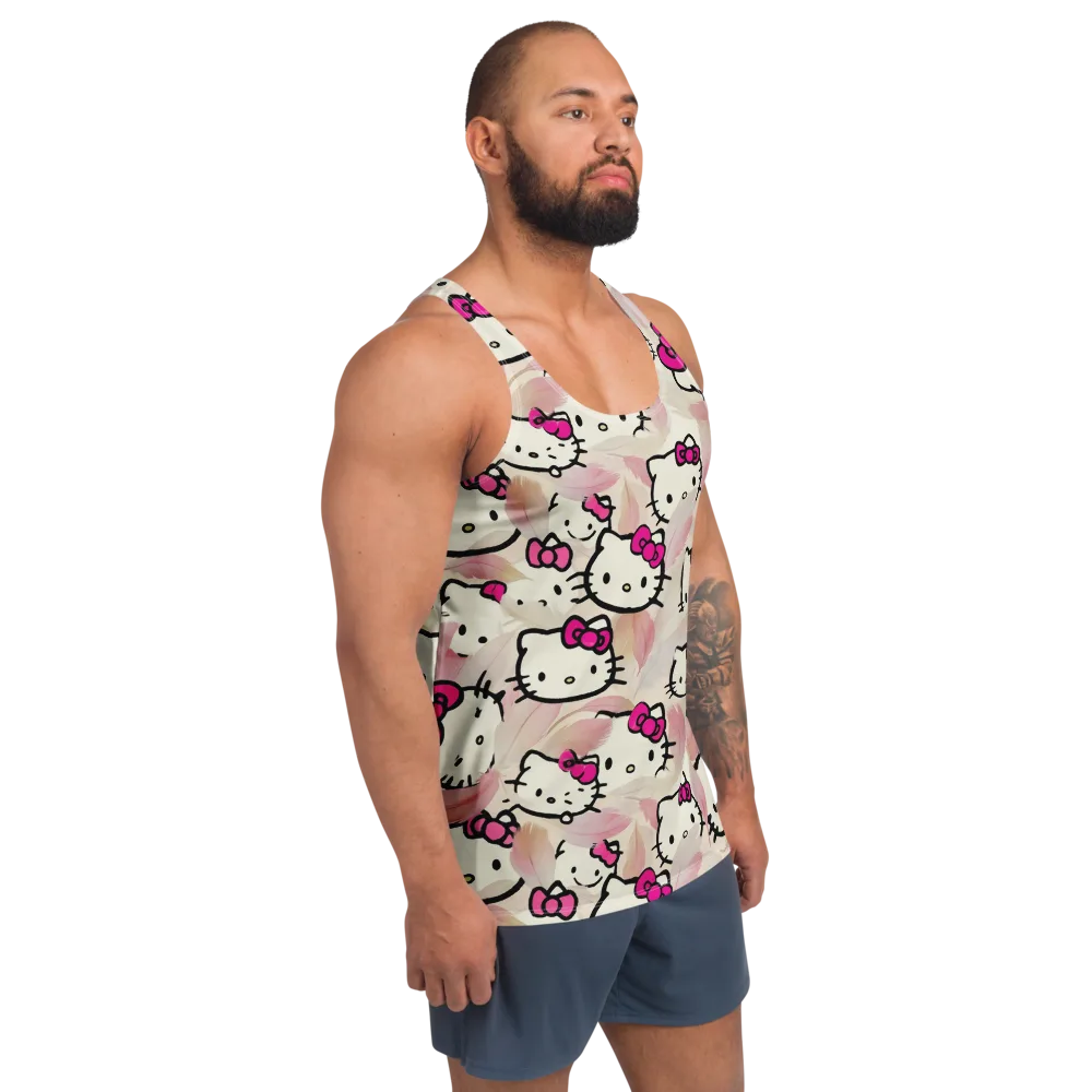 Kawaii Feather Parade on Men's Tank Top — Right Front