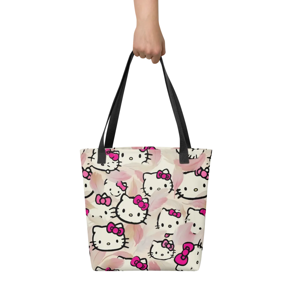 Kawaii Feather Parade on Tote Bag — Front