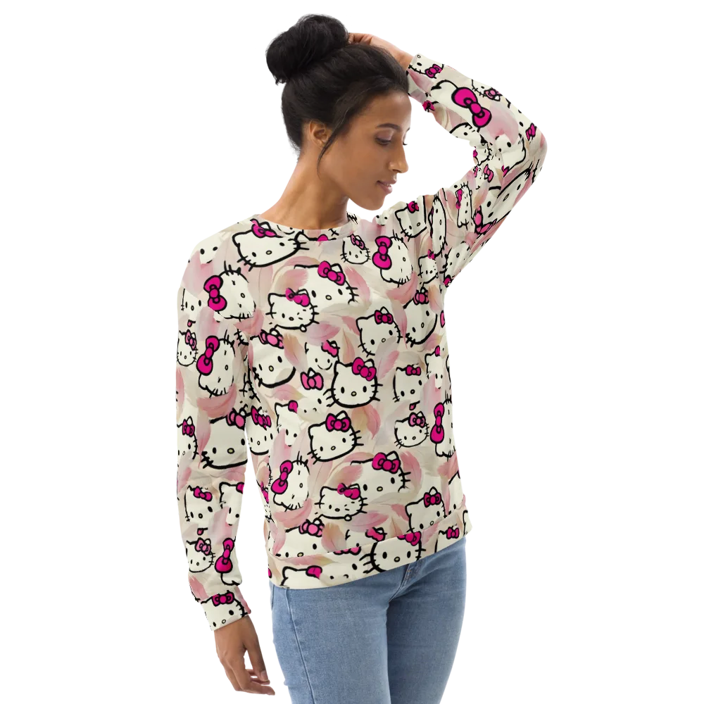 Kawaii Feather Parade on Sweatshirt — Right Front