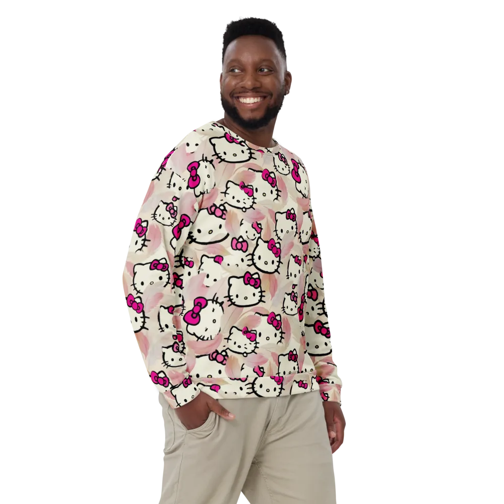 Kawaii Feather Parade on Sweatshirt — Front