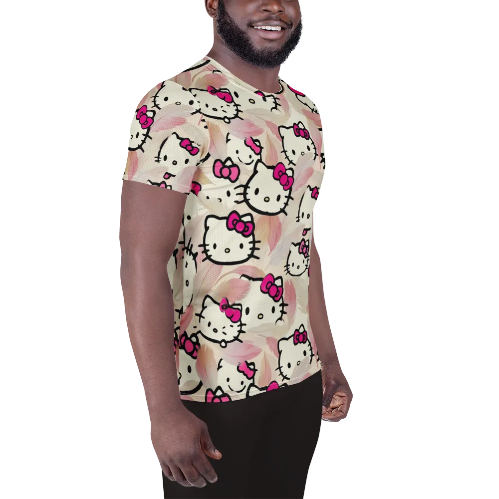 Kawaii Feather Parade on Men's Athletic T-Shirt — Right