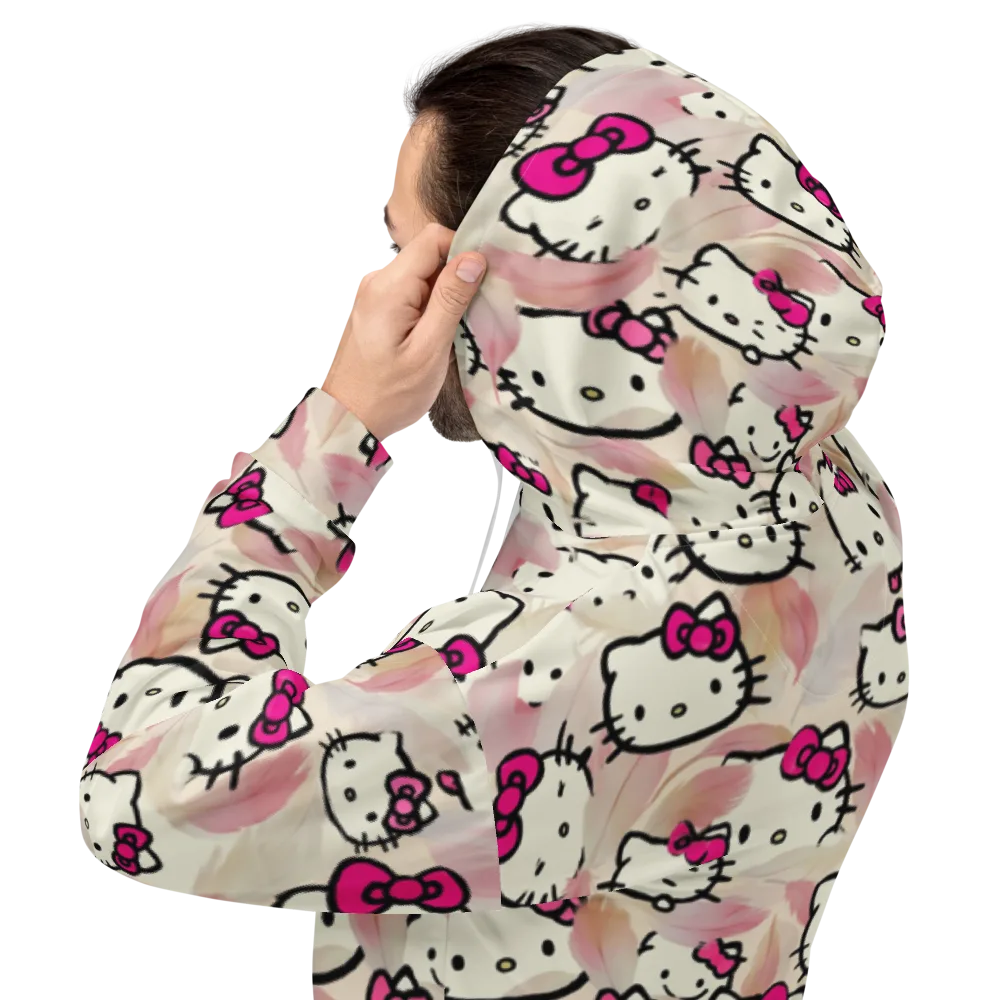 Kawaii Feather Parade on Hoodie — Back