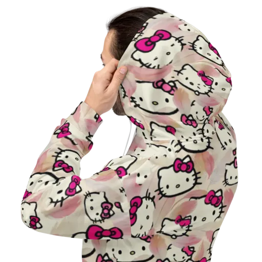 Kawaii Feather Parade on a Hoodie
