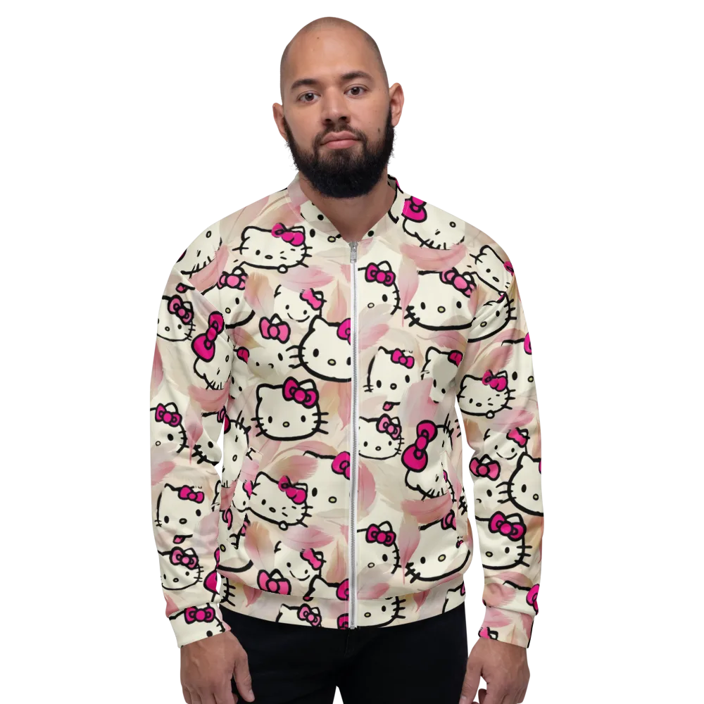 Kawaii Feather Parade on Bomber Jacket — Front