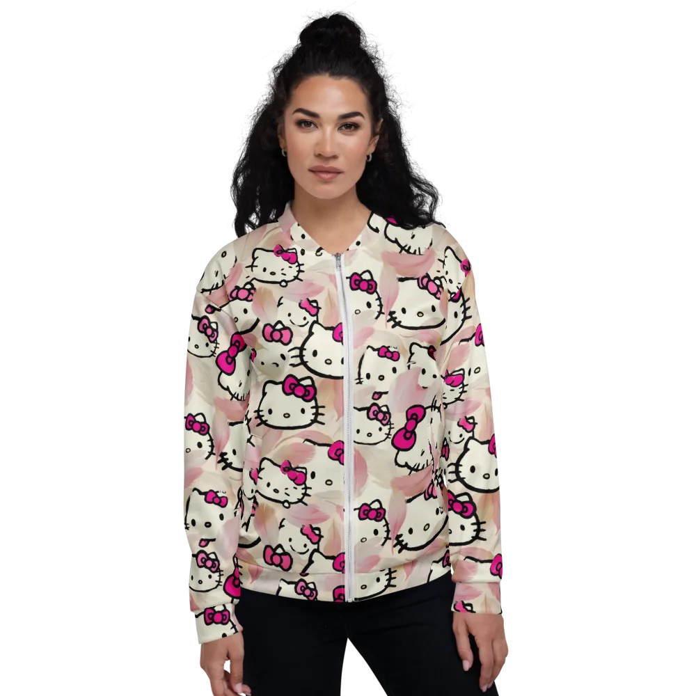 Kawaii Feather Parade on Bomber Jacket — Front