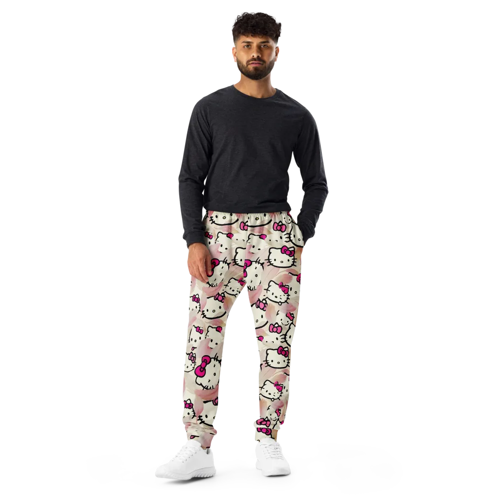 Kawaii Feather Parade on Men's Joggers — Front