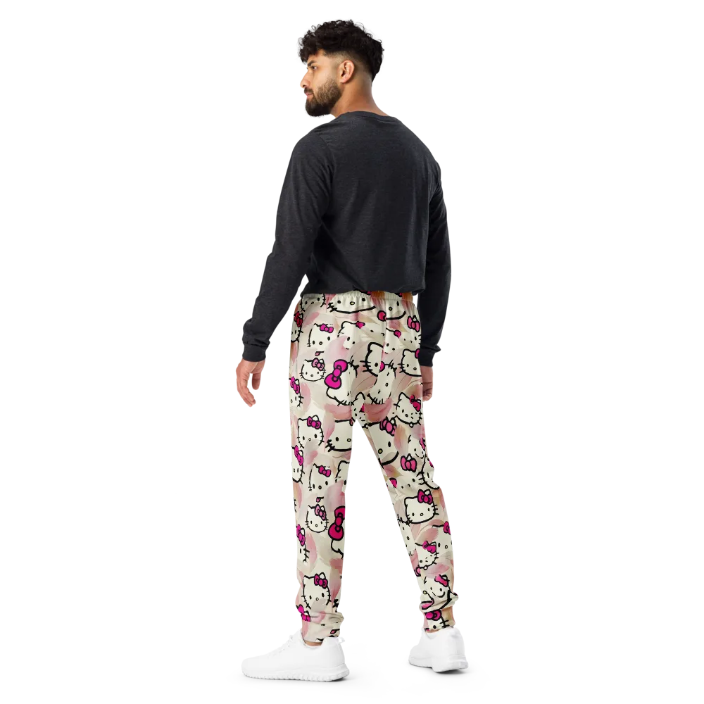 Kawaii Feather Parade on Men's Joggers — Back