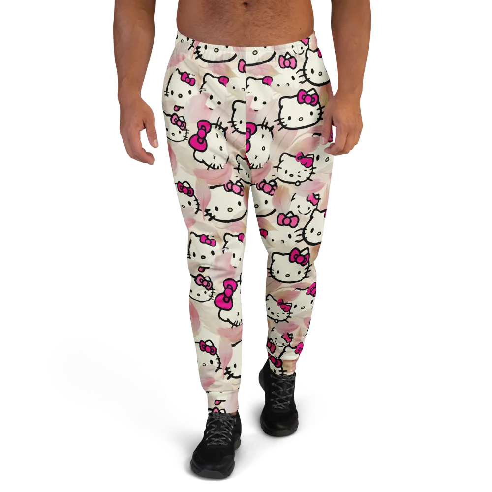 Kawaii Feather Parade on Men's Joggers — Front