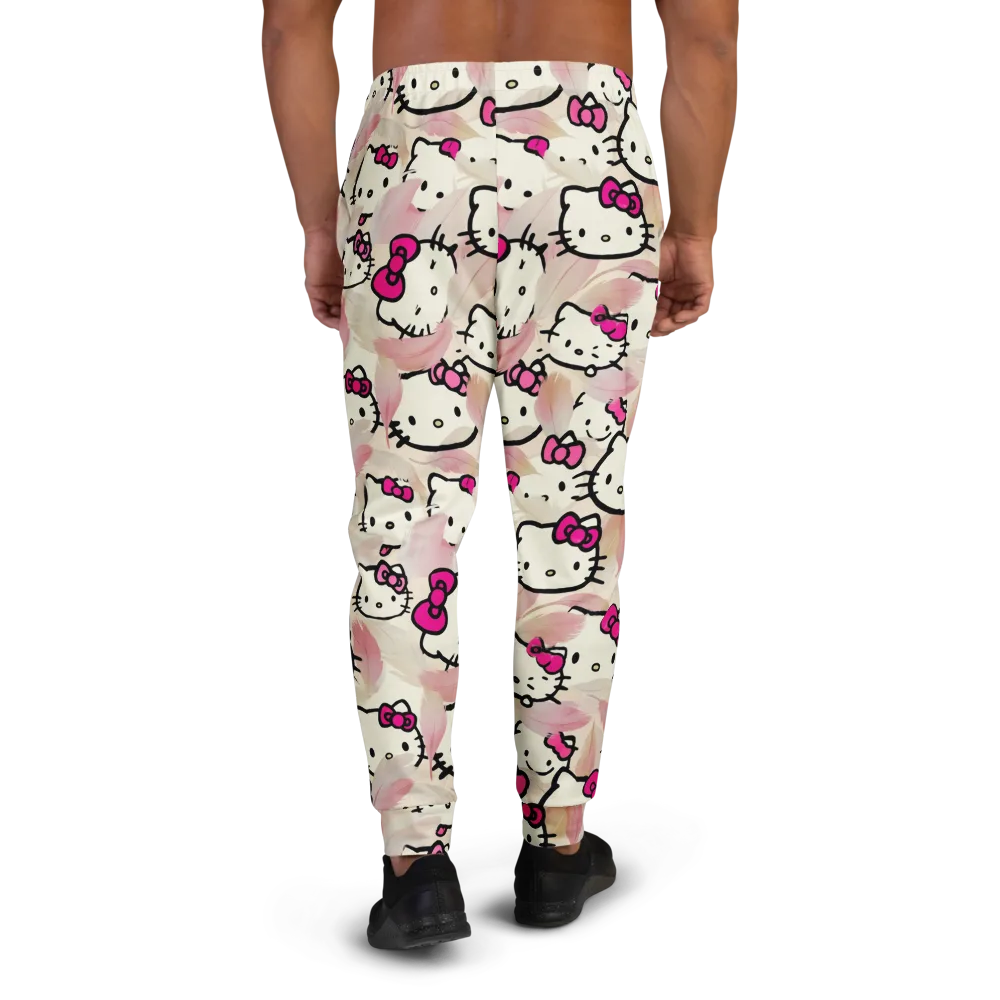 Kawaii Feather Parade on Men's Joggers — Back