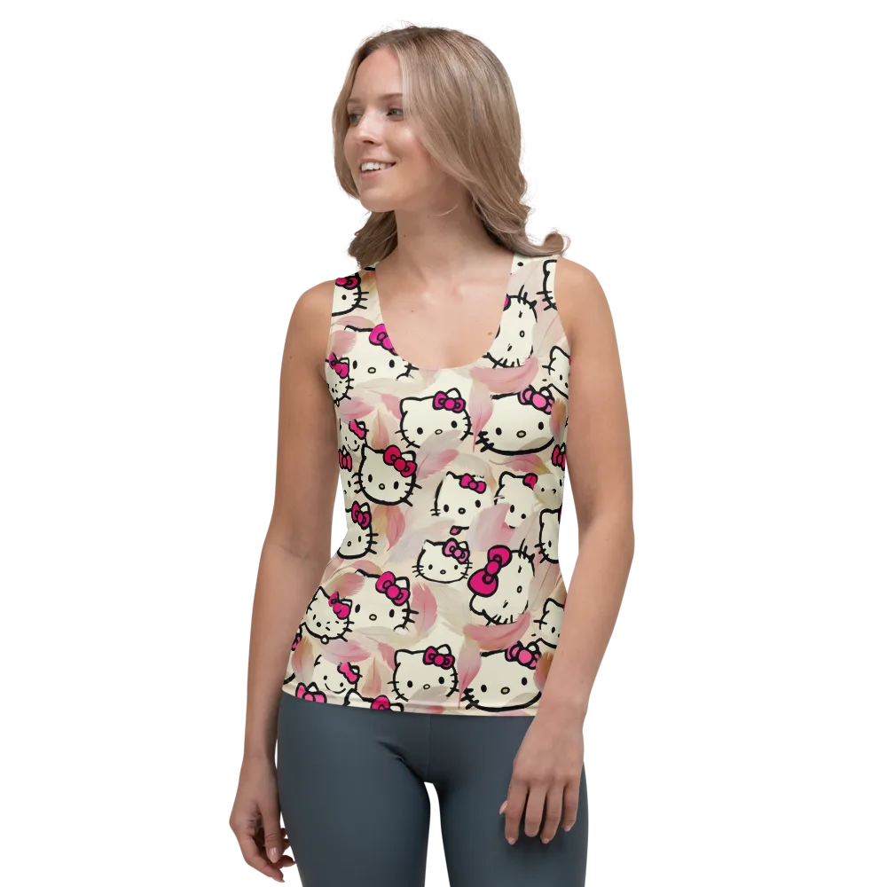 Kawaii Feather Parade on Women's Tank Top — Front