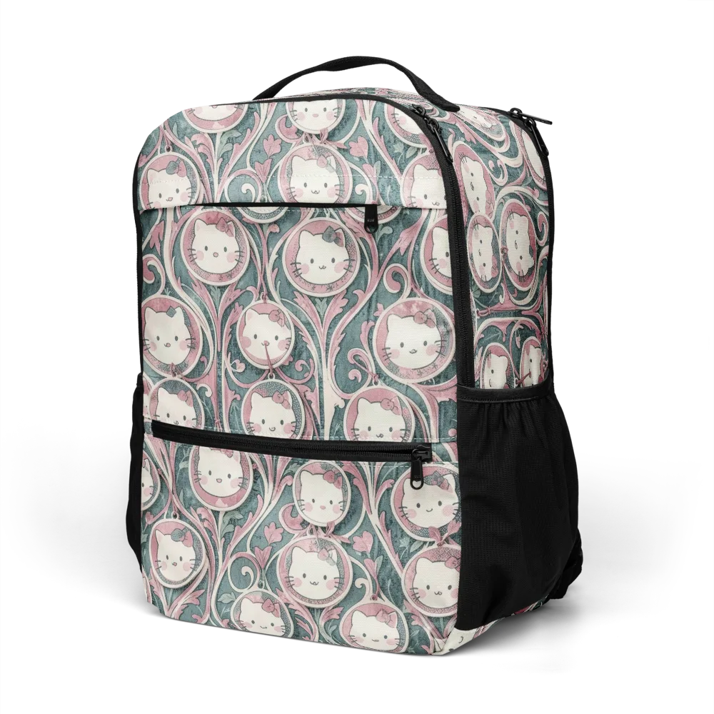 Mistletoe Kittens on Utility Backpack — Left Front