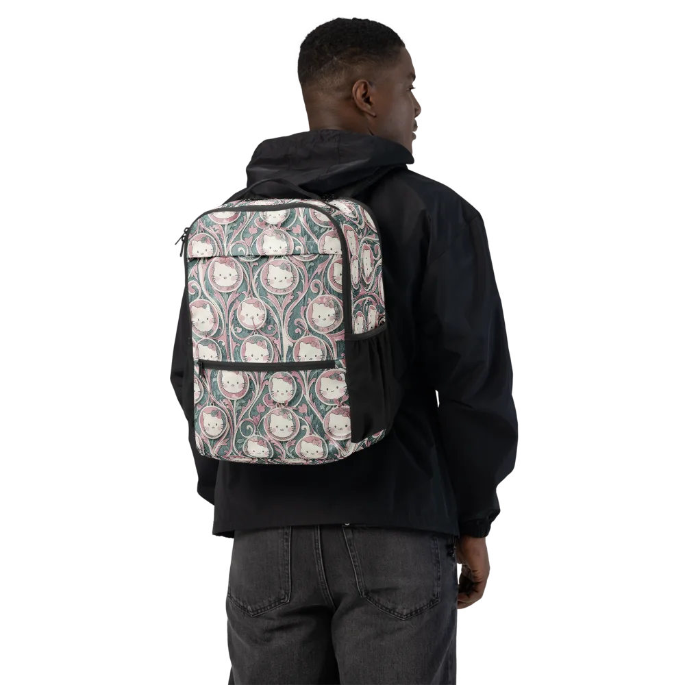 Mistletoe Kittens on Utility Backpack — Back