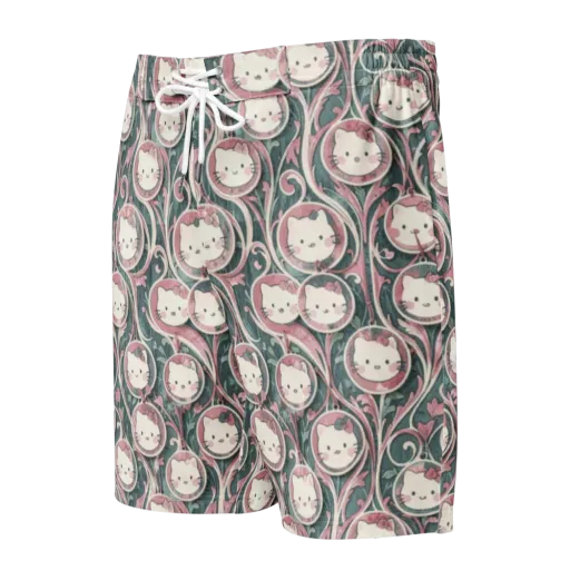 Mistletoe Kittens on a Men's Board Shorts