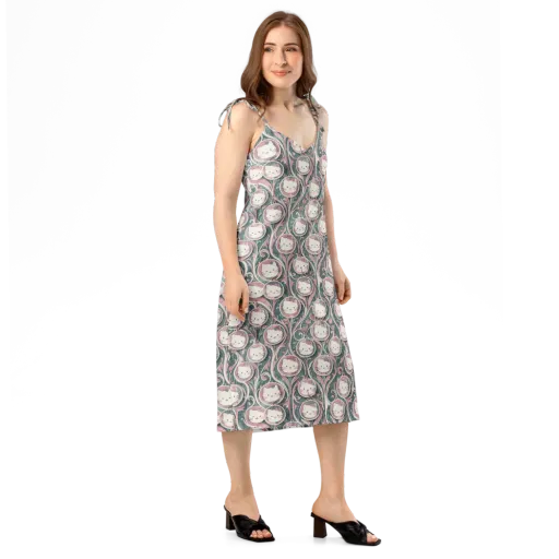 Mistletoe Kittens on a Slip Dress