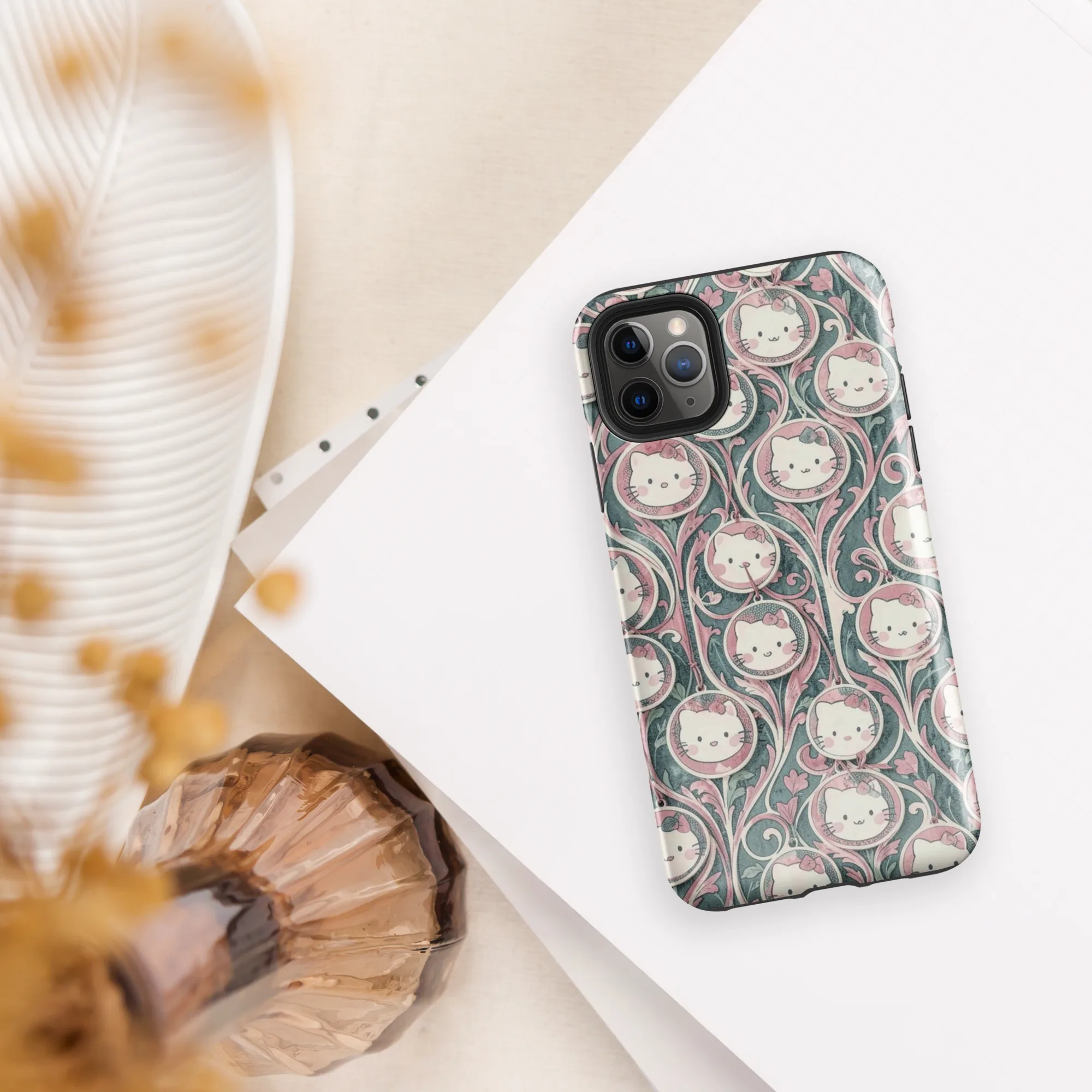 Mistletoe Kittens on Tough Case for iPhone® — Front