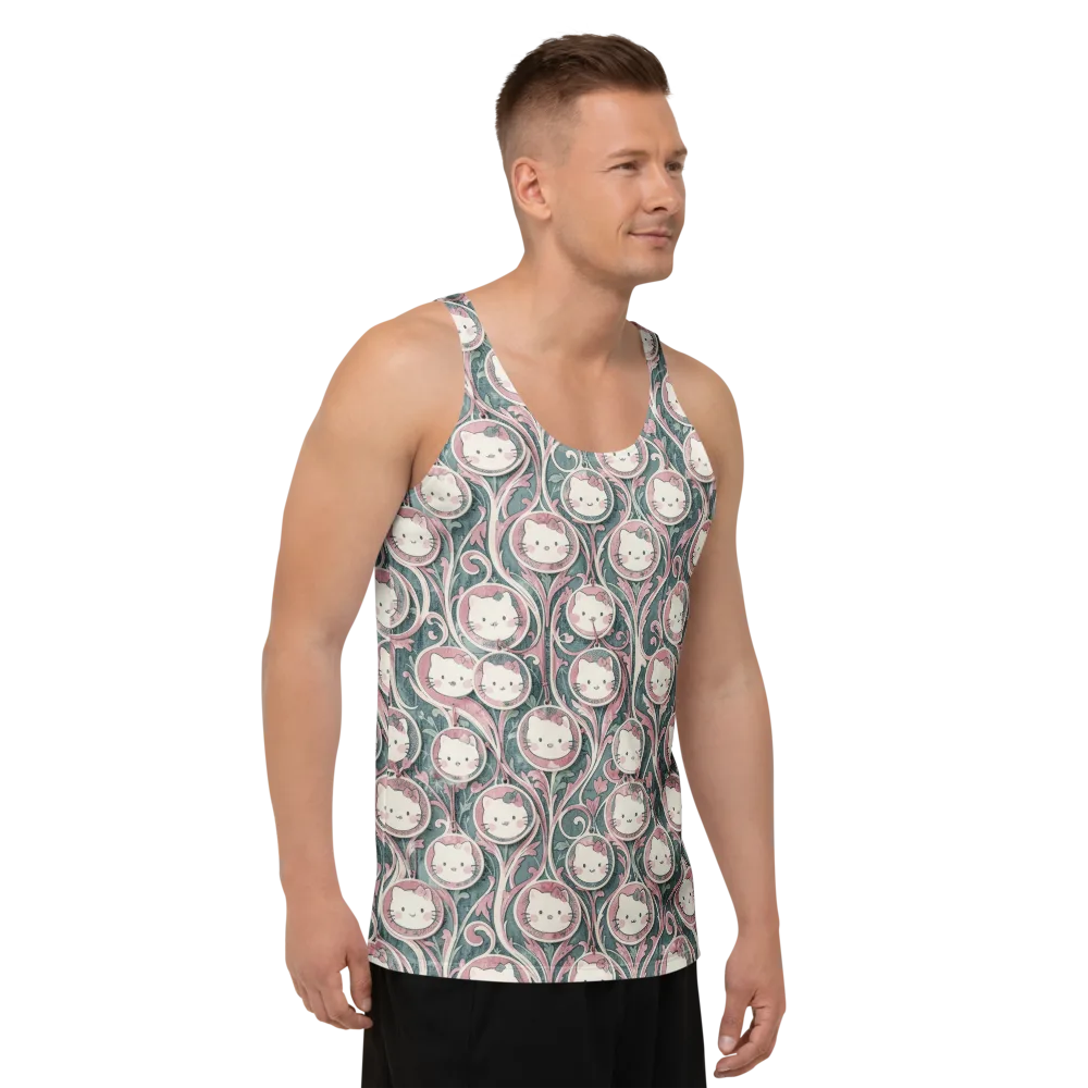 Mistletoe Kittens on Men's Tank Top — Right Front