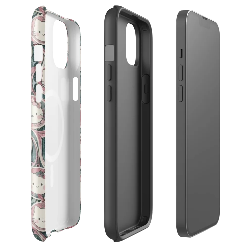 Mistletoe Kittens on MagSafe Tough Case for iPhone® — Front