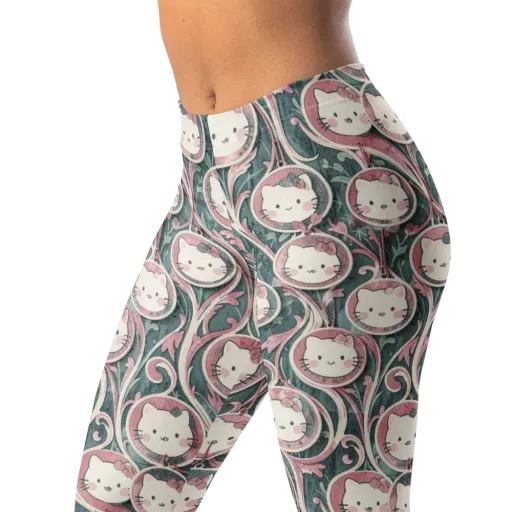 Mistletoe Kittens on a Leggings