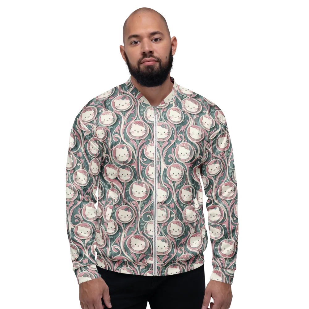 Mistletoe Kittens on Bomber Jacket — Front
