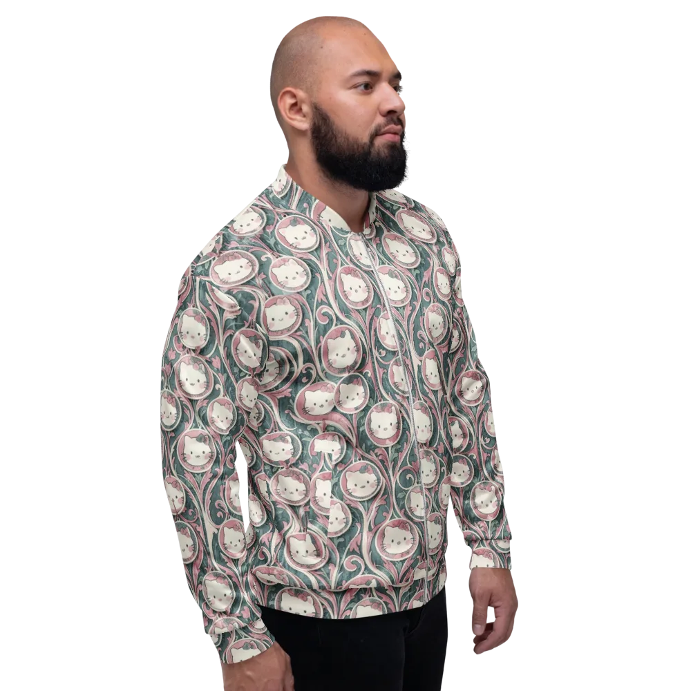 Mistletoe Kittens on Bomber Jacket — Right