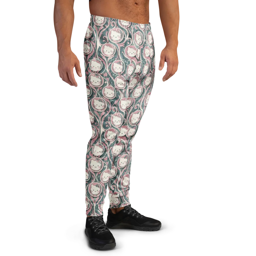 Mistletoe Kittens on Men's Joggers — Right