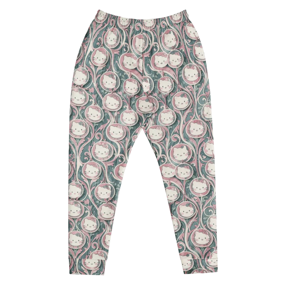Mistletoe Kittens on Men's Joggers — Front