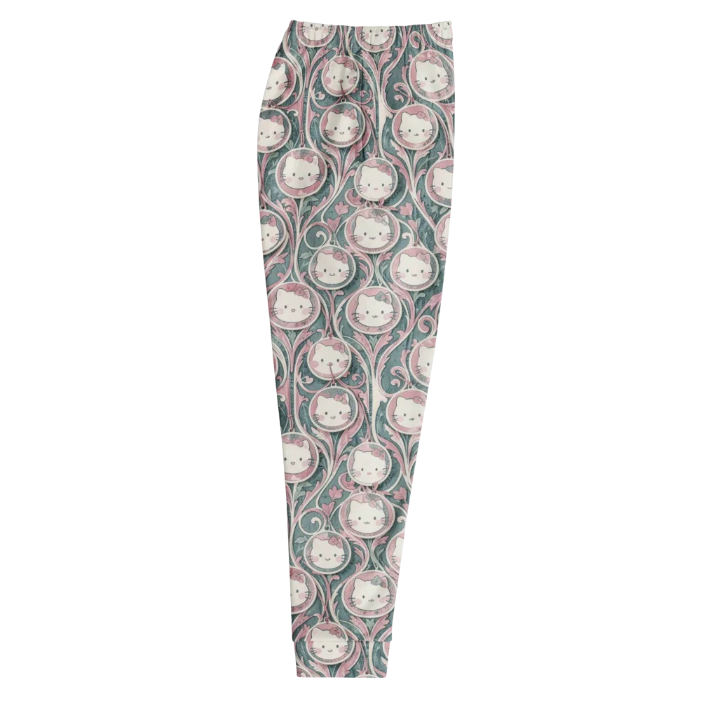 Mistletoe Kittens on Men's Joggers — Right