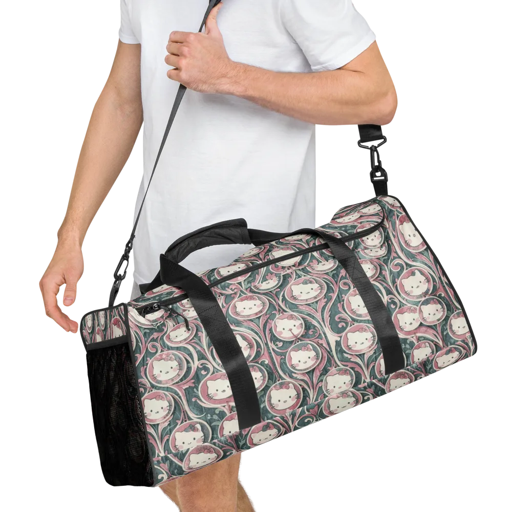 Mistletoe Kittens on Duffle Bag — Right Front