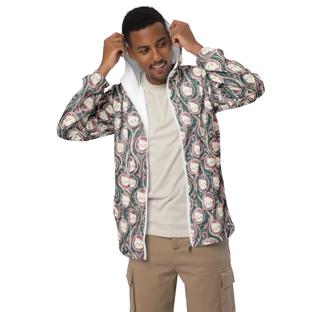 Mistletoe Kittens on Men's Windbreaker — Front