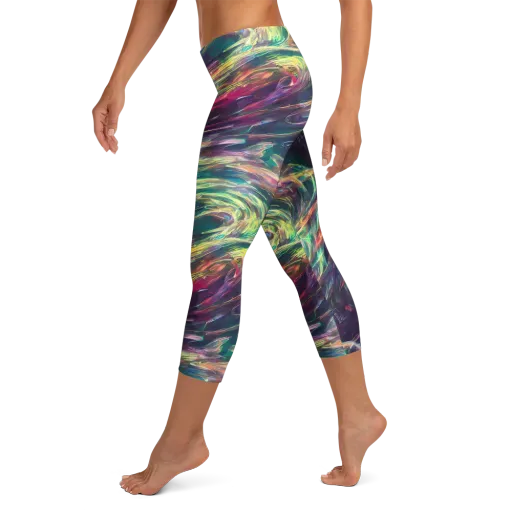Viridian Rush on a Capri Leggings