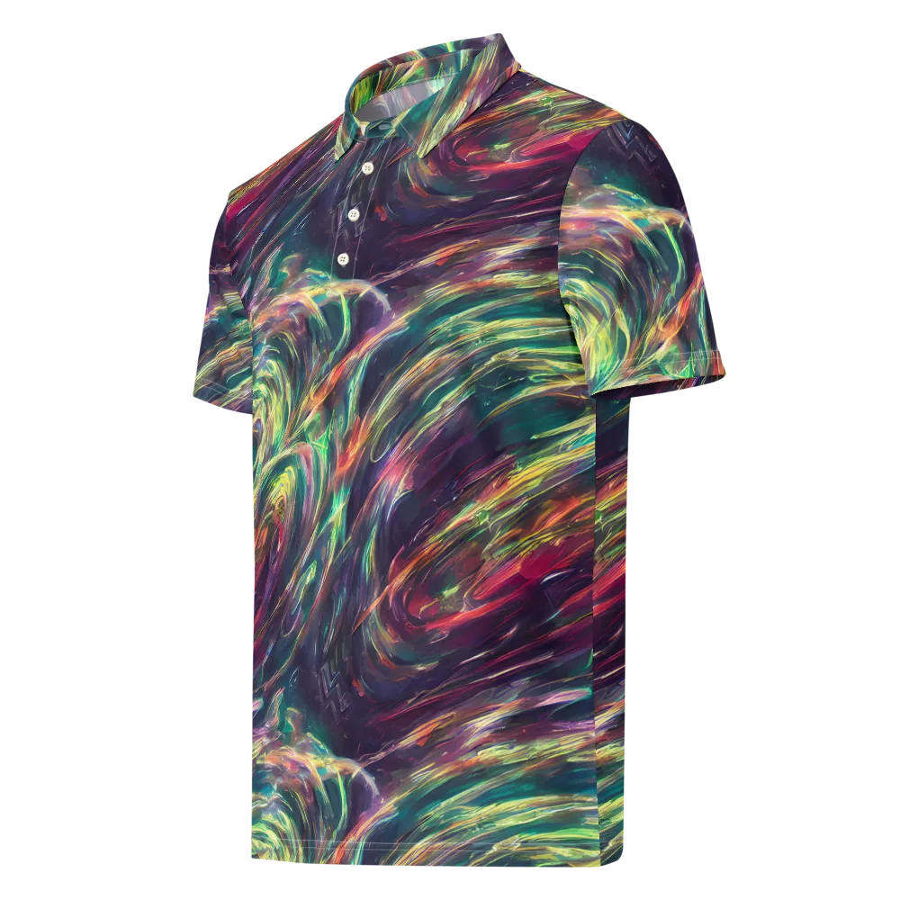 Viridian Rush on Men's Slim Fit Polo Shirt — Left Front