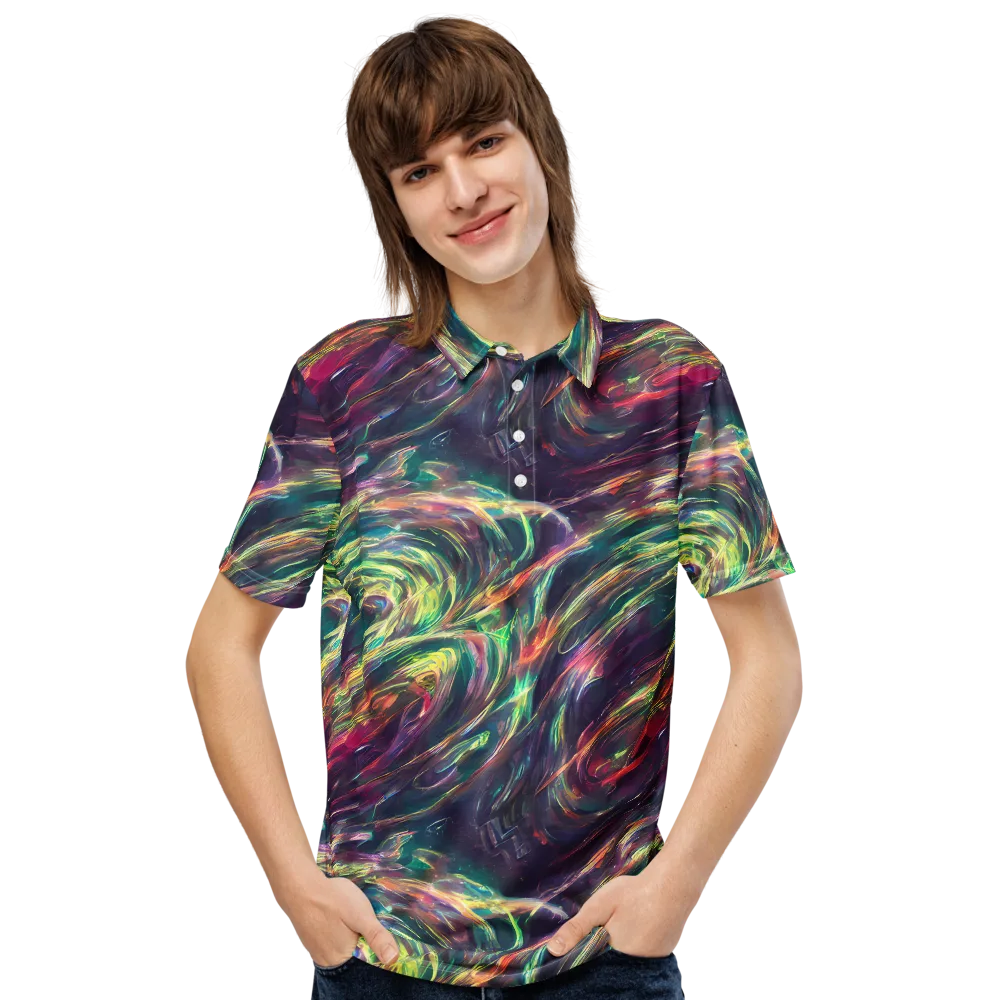Viridian Rush on Men's Slim Fit Polo Shirt — Front