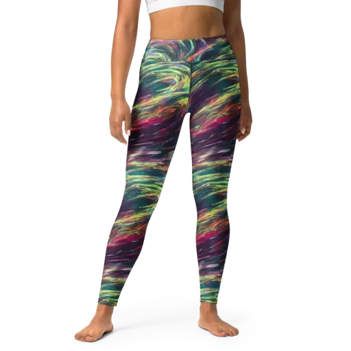Viridian Rush on a Yoga Leggings