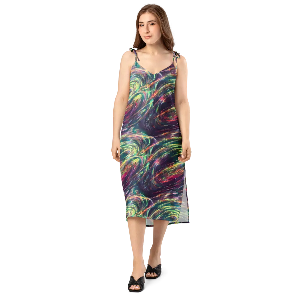 Viridian Rush on Slip Dress — Front