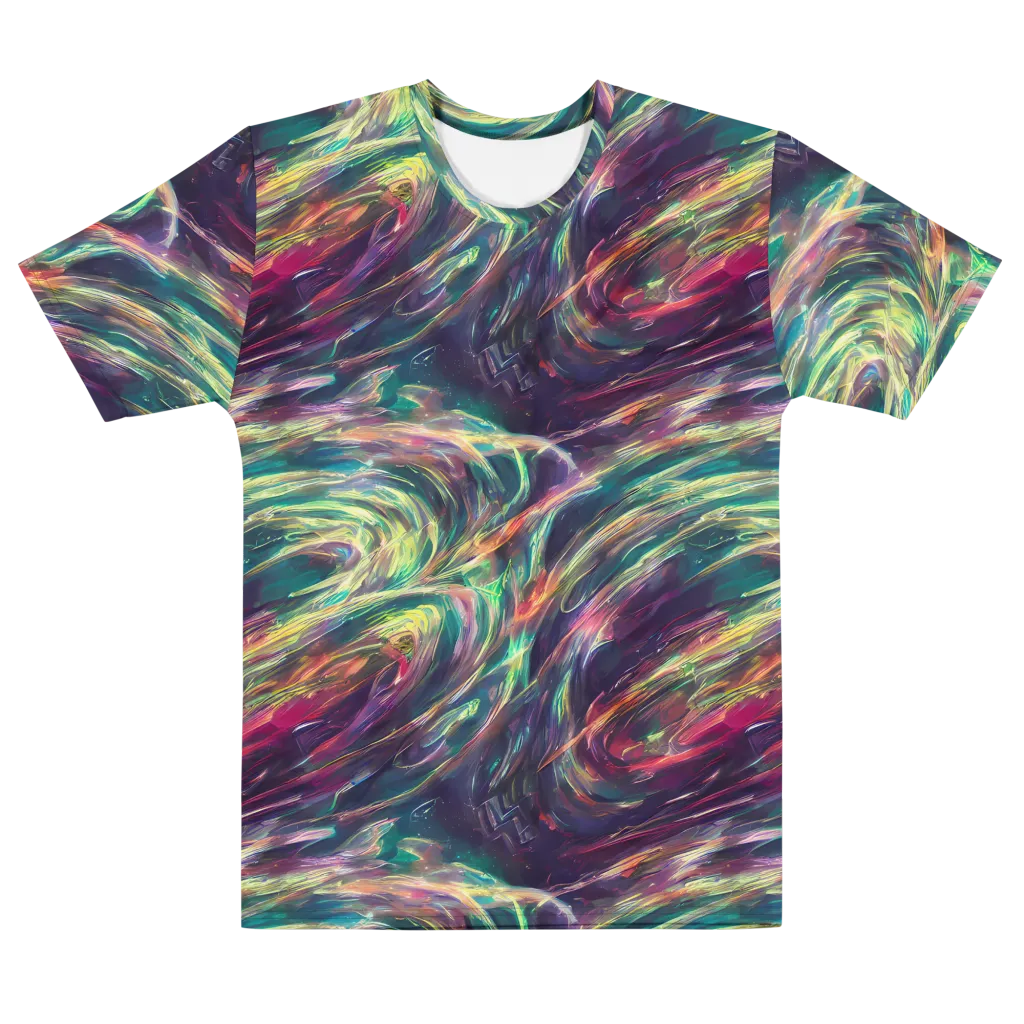 Viridian Rush on Men's Cotton Crew Neck T-Shirt — Front