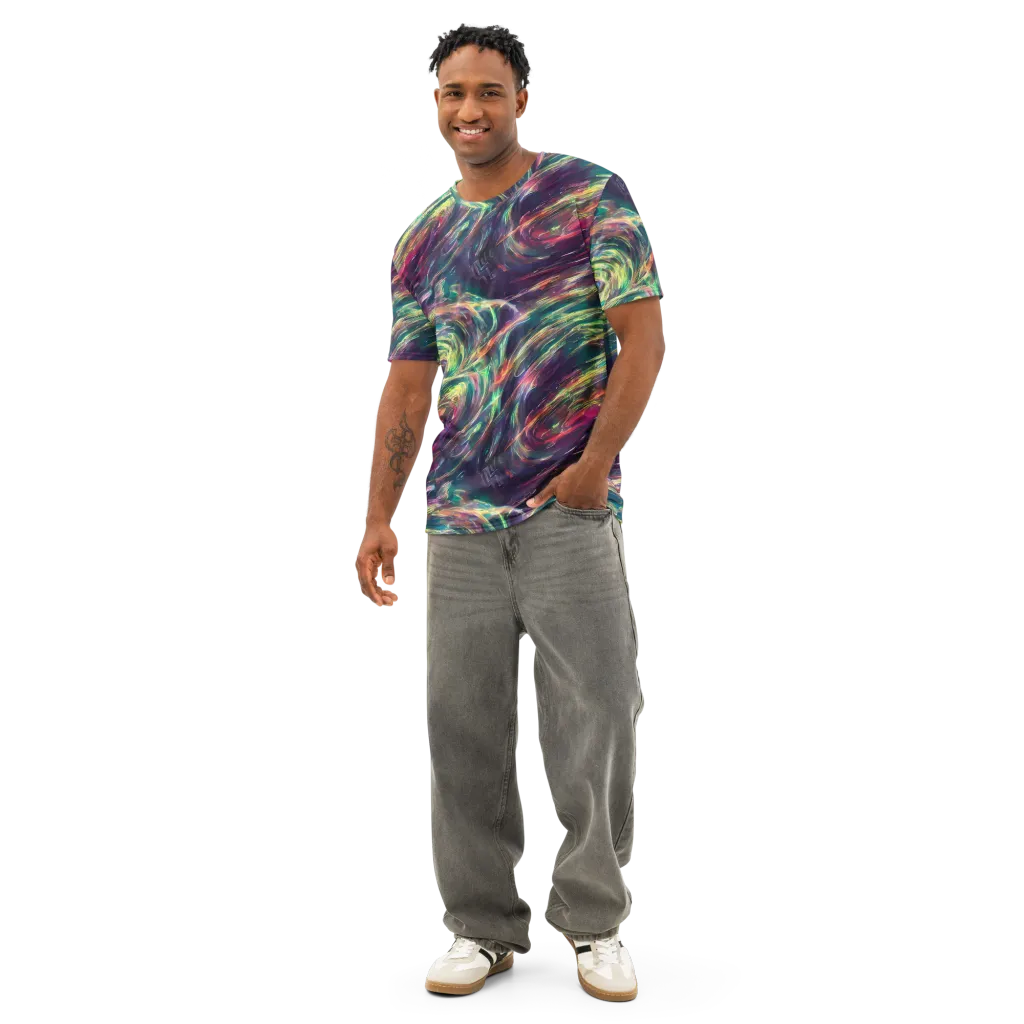 Viridian Rush on Men's Cotton Crew Neck T-Shirt — Front