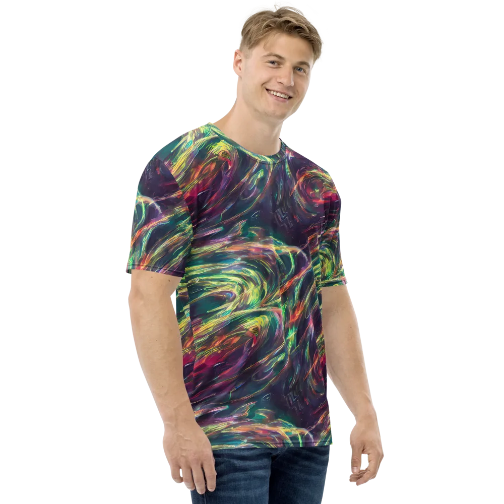 Viridian Rush on Men's Crew Neck T-Shirt — Right
