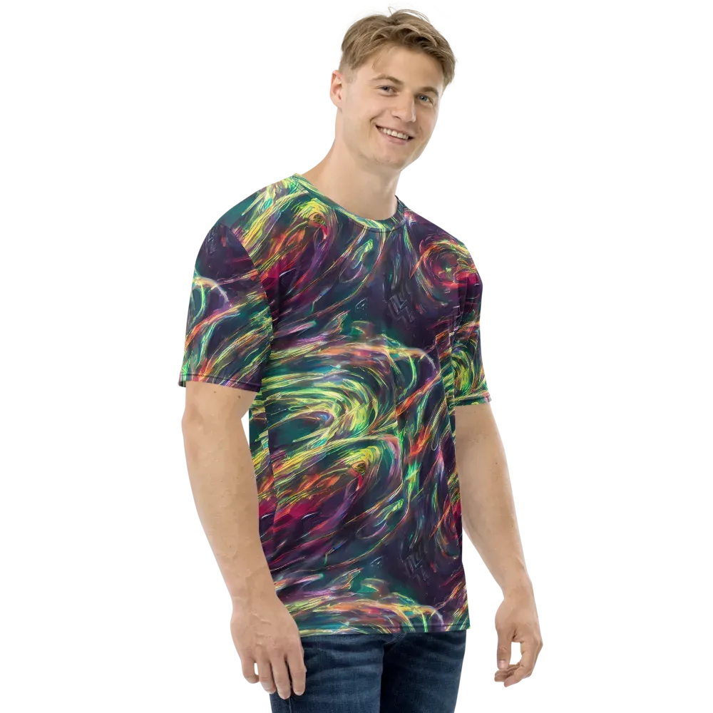 Viridian Rush on Men's Crew Neck T-Shirt — Right